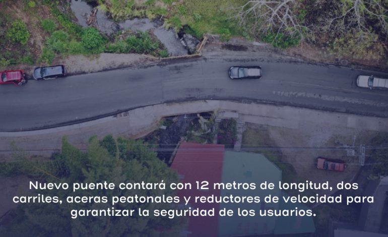 Próximo lunes inician obras para construir nuevo puente sobre quebrada La Mina en Curridabat