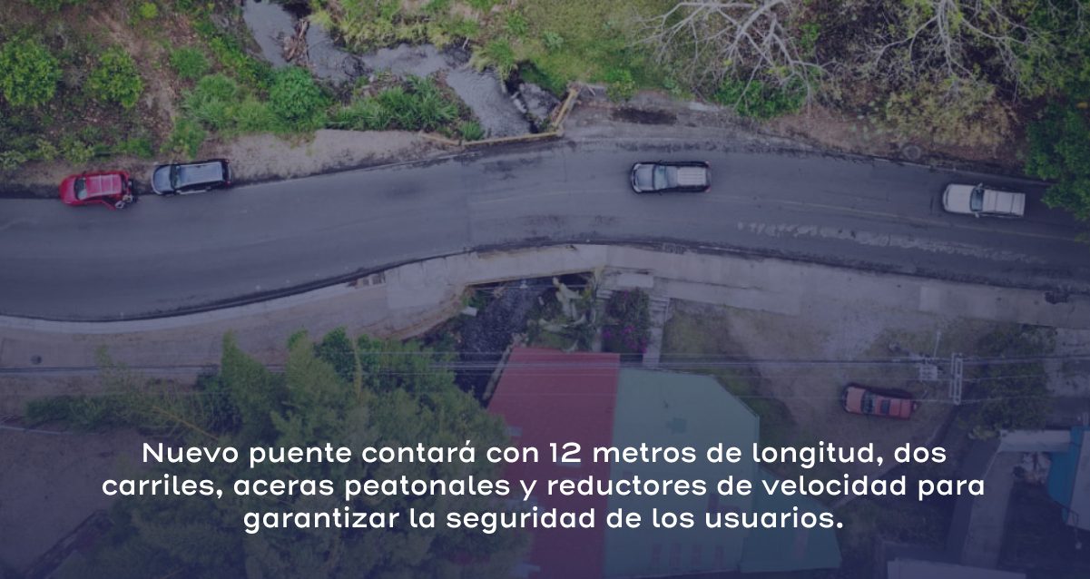 Próximo lunes inician obras para construir nuevo puente sobre quebrada La Mina en Curridabat