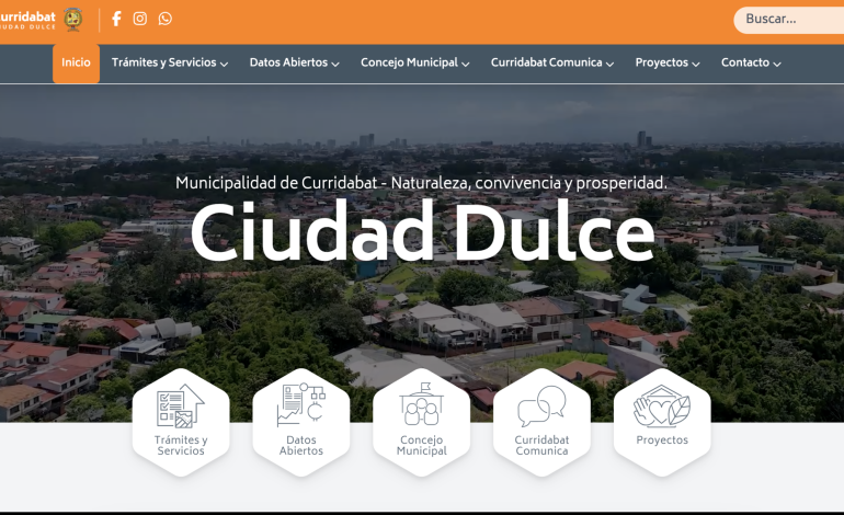 Municipalidad de Curridabat actualizó su sitio web institucional
