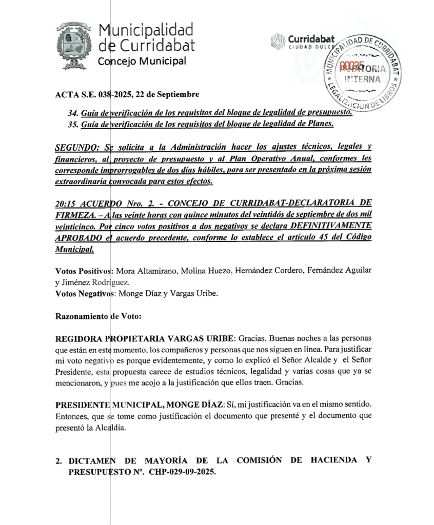 Acta Sesión Extraordinaria 38-2025